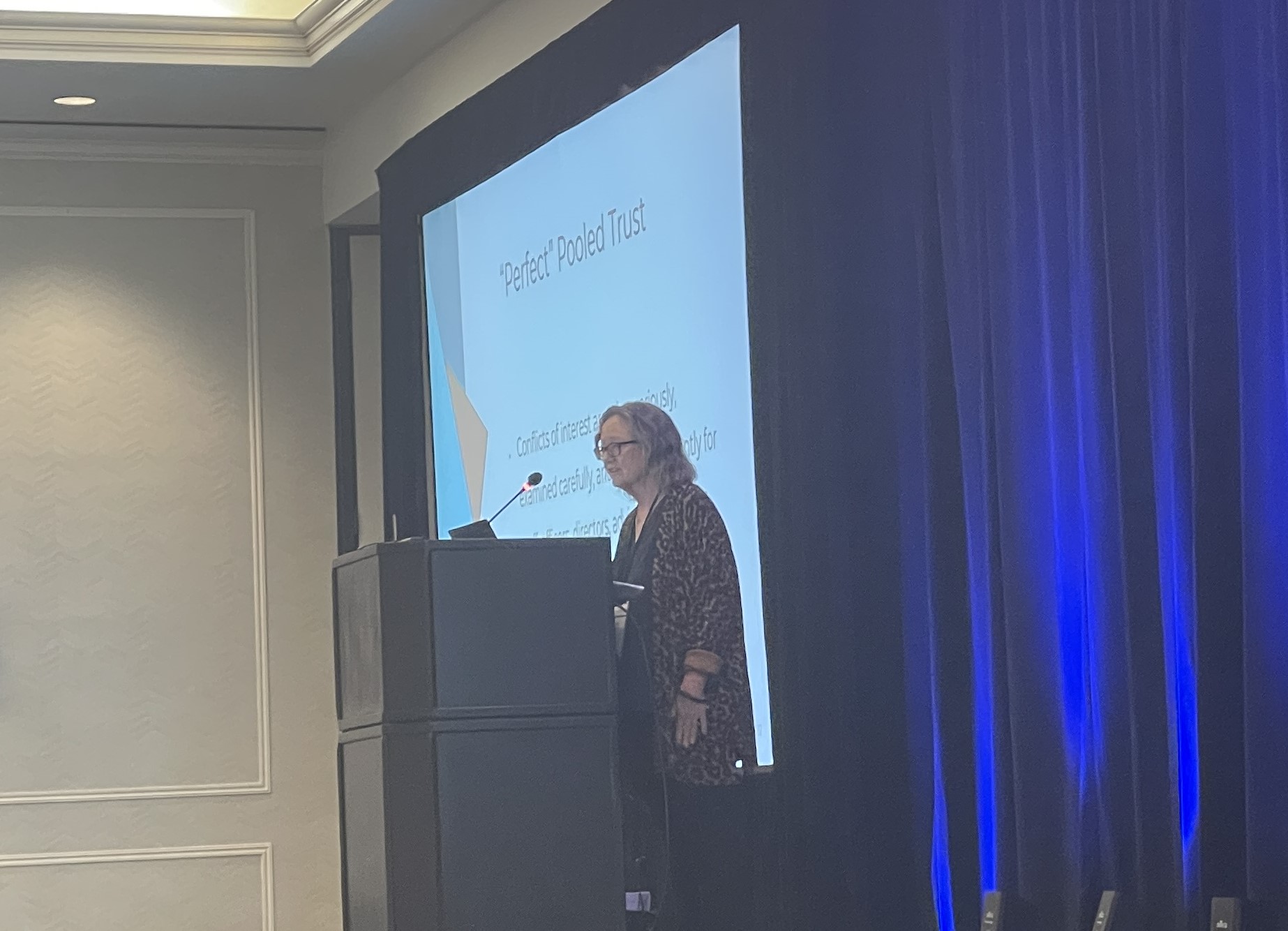 Renee Lovelace presents on pooled trusts at the 2024 Academy of Special Needs Planners Conference.